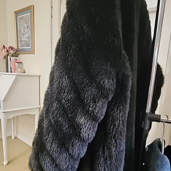 Vintage mob wife possibly Faux fur coat jacket maximalist goth party holidays - Picture 6 of 11